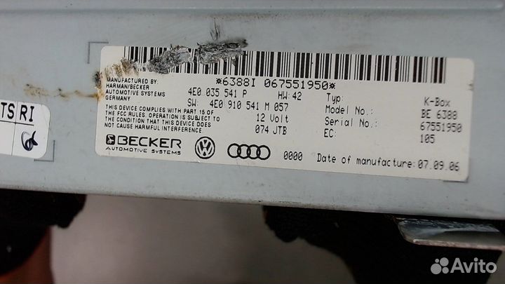 Магнитола Audi Q7, 2006