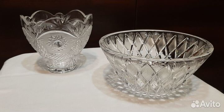 Хрустальная салатница или конфетница 60-90 годы