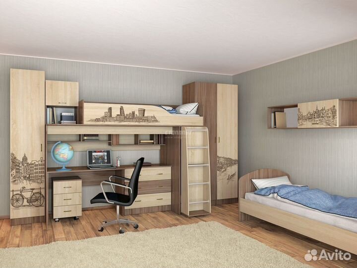 Стол письменный Орион Ясень/Дуб Сонома 112x75x60