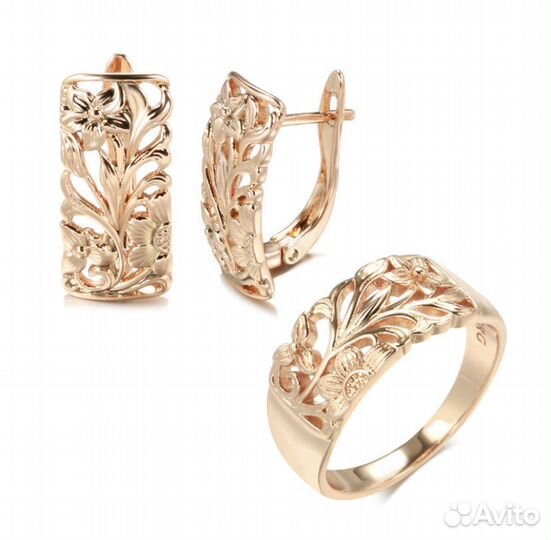 Комплекты серьги + кольцо/цепочка