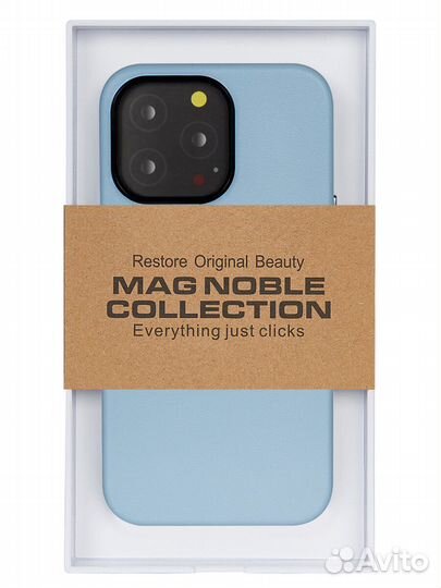 Чехол MagSafe iPhone 13 Pro Max Mag Noble-Небесно