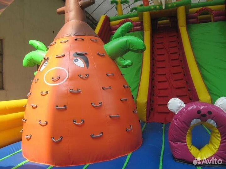 Надувной батут с горкой 12*7*6