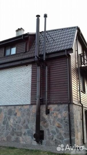 Установка вентиляции, вент выходы на крыше