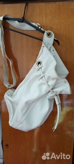 Рюкзак женский натуральная кожа белый