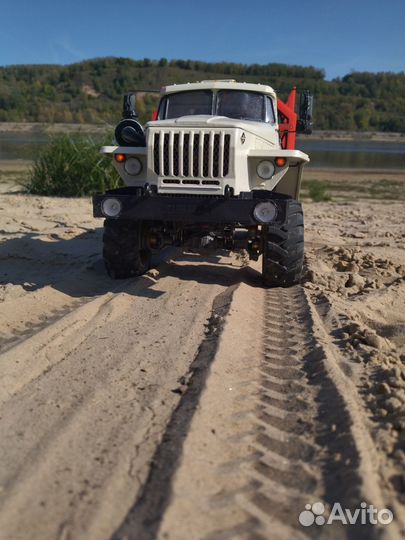 Урал 4320 с прицепом rc 1/12