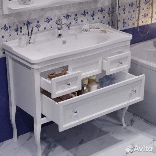 Мебель для ванной Опадирис Валери 105 белая матовая