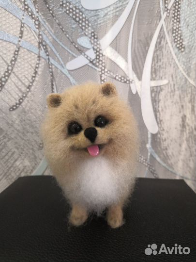 Собака Шпиц - игрушка ручной работы