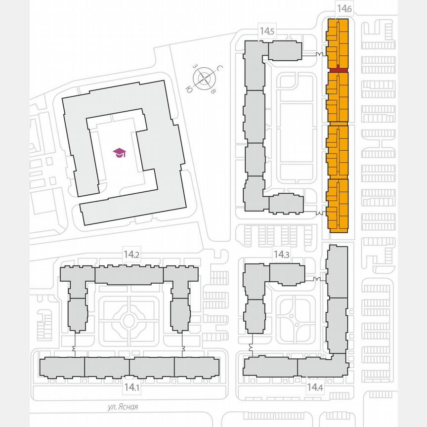 1-к. квартира, 40,4 м², 1/8 эт.