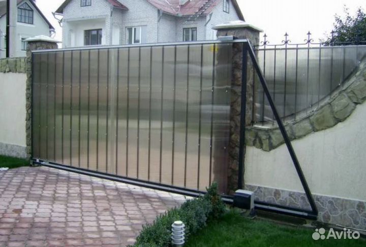 Ворота откатные с подушкой