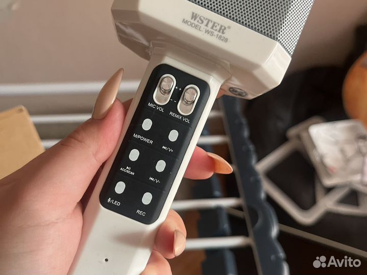 Караоке микрофон блютуз с колонкой