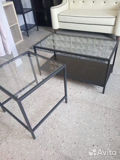 Журнальный столик IKEA со стеклом