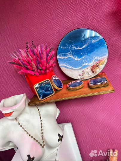 Картина из эпоксидной смолы море