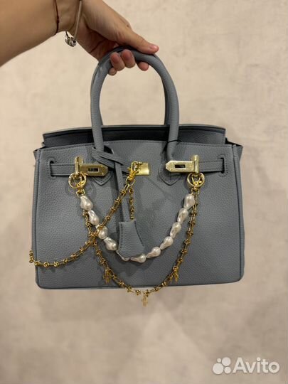 Сумка hermes birkin 30 с цепочками