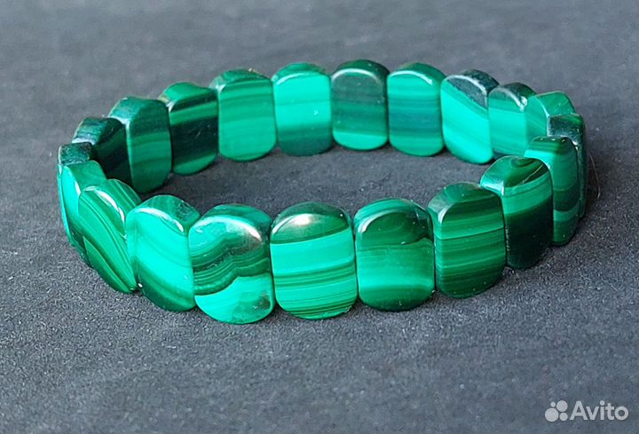Браслет натуральный малахит