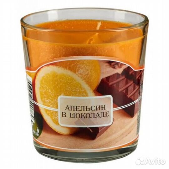 Свеча в стакане chameleon Апельсин в шоколаде 7,9х