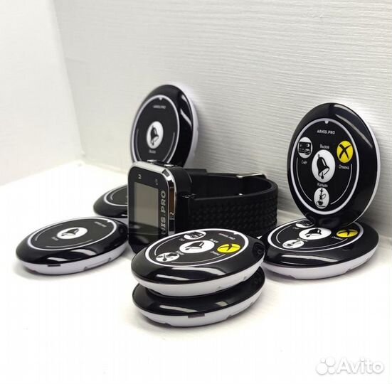 Часы официанта и кнопка вызова в ассортименте