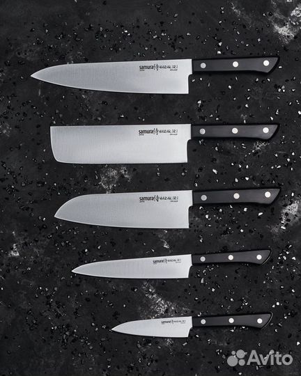 Набор из 5-И ножей samura harakiri SHR-0250B/K