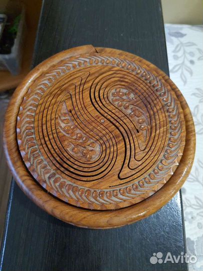 Ваза конфетница деревянная