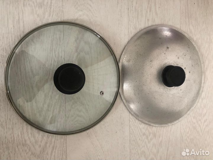 Крышки стеклянные и металлические для кастрюль