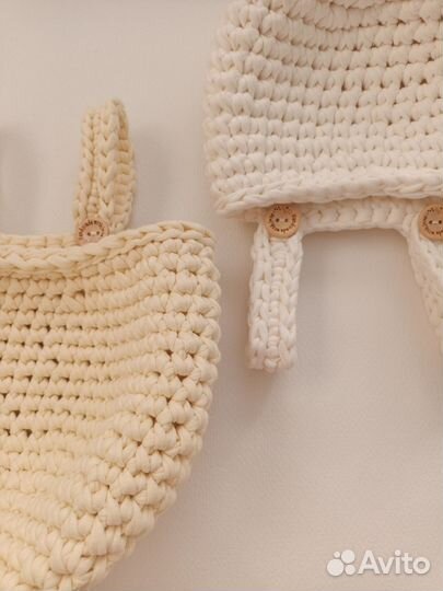 Корзина вязаная подвесная