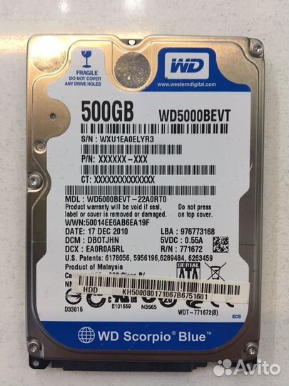 Жесткий диск HDD 500 гб
