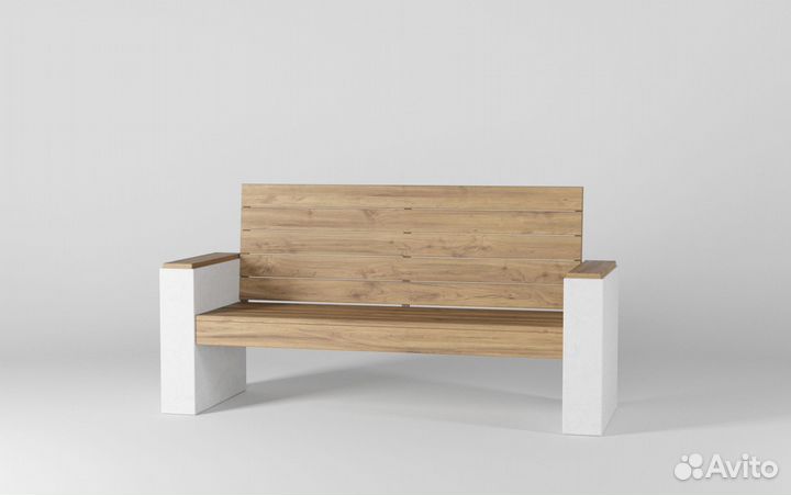 Лавочка садовая из бетона