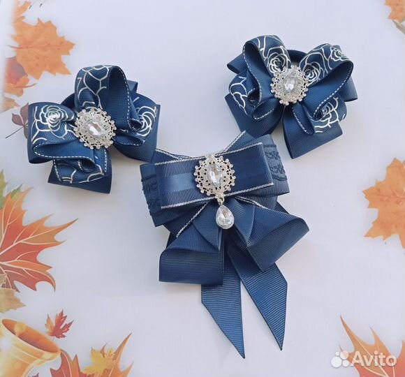 Банты и галстуки для школы ручной работы