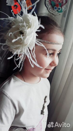 Цветок на голову. Ободок. Гэтсби. Повязка Чикаго