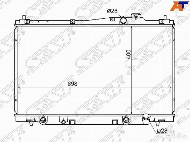 Радиатор охлаждения Хонда Стрим RN1 1.7 00