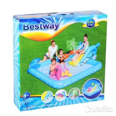 53052 Bestway Бассейн игровой аквариум 239х206х86