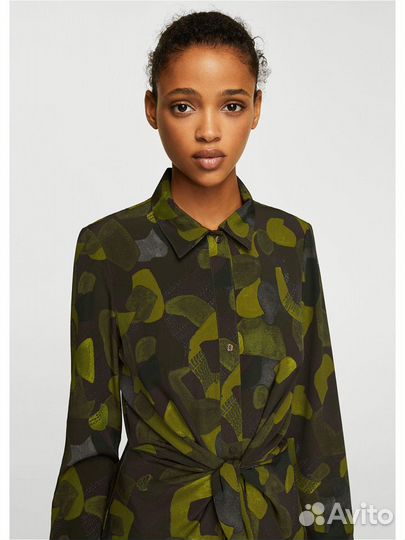 Платье с камуфляжным принтом Mango