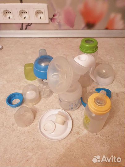 Молокоотсос avent и бутылочки