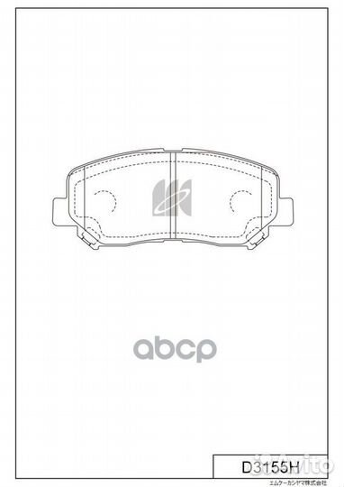 Колодки торм. mazda CX-5 11- D3155H MK kashiyama