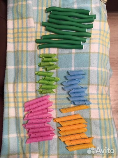 Бигуди волшебные спиральки разн размеров без крючк