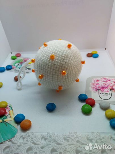 Набор новогодних шариков ручной работы