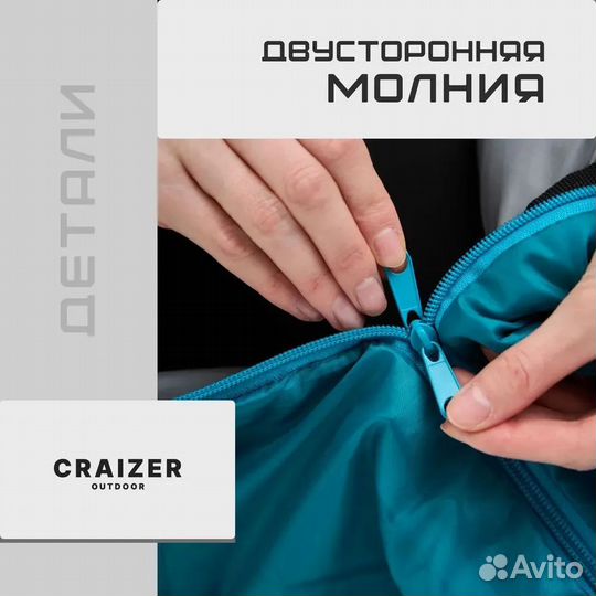 Спальный мешок туристический мешок, голубой