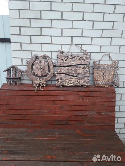 Деревянные часы под старину