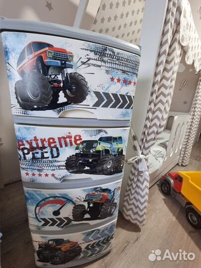 Пластиковый комод для игрушек и ящик