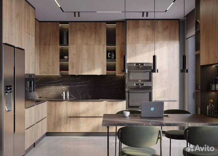 Кухня под потолок новая