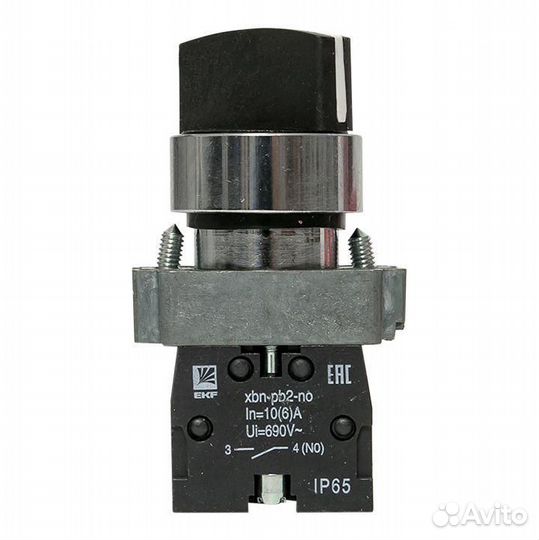 Переключатель BD21 2P короткая ручка NO IP65 PROxima EKF xb2-bd21-65