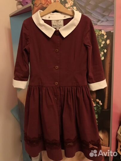 Школьная форма бордовое платье NoblePeople