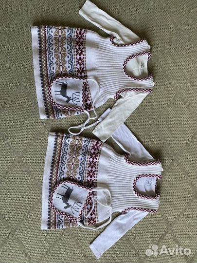 Вязаный сарафан с орнаментом