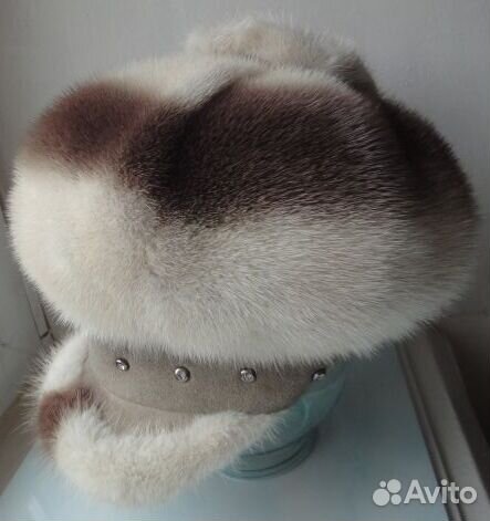Красивая и теплая норковая кепка-берет, р-р 58-59