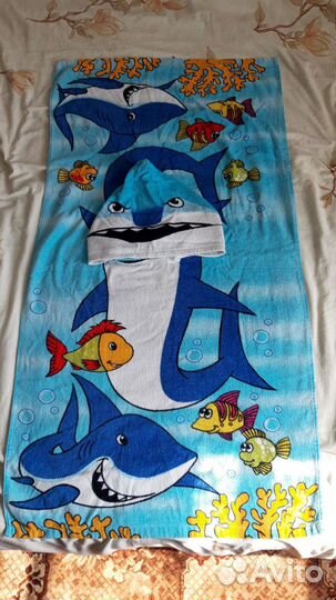 Полотенце детское с капюшоном для малышей