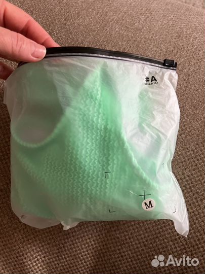 Слитный купальник в рубчик (новый)