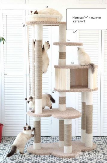 Домик для кошки с когтеточкой