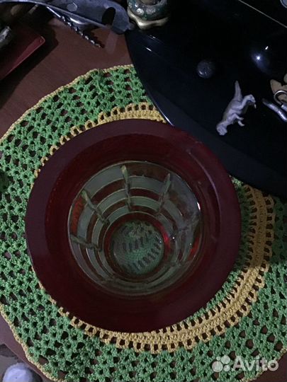 Ваза цветной хрусталь СССР