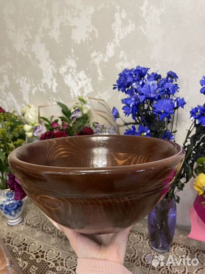 Салатник из натурального дерева