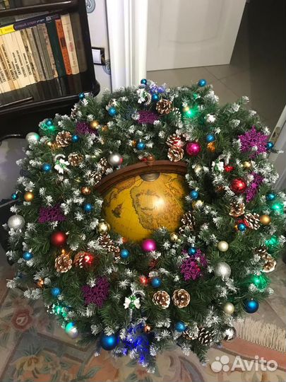 Новогодний венок ручной работы