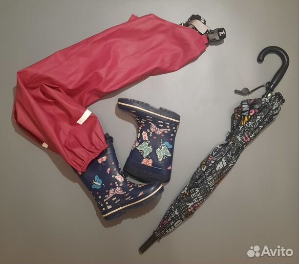 Непромокаемые штаны тим 110/ резиновые сапоги 26р